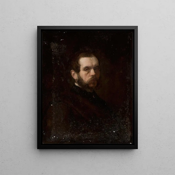 Portrait of a Man - Józef Simmler — framed artwork on a wall