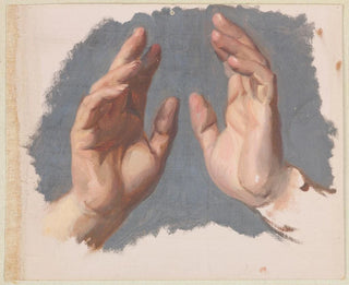 Study of the two hands of the bishop for the painting The Oath of Queen Jadwiga - Józef Simmler — artwork view