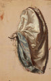 Study of a lady's dress with a lute for the painting L'Éducation de Sigismond Auguste - Józef Simmler — artwork view