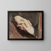 Study of hands by Sigismond Auguste for the painting The Death of Barbara Radziwiłł - Józef Simmler — framed artwork on a wall