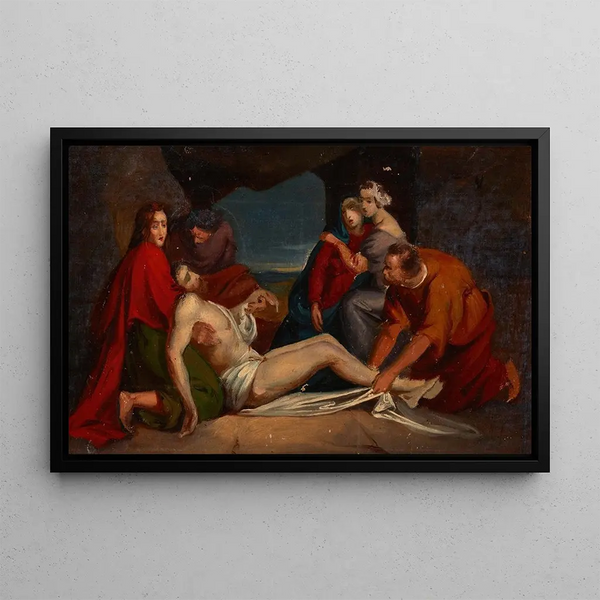 The Entombment - Józef Simmler — framed artwork on a wall