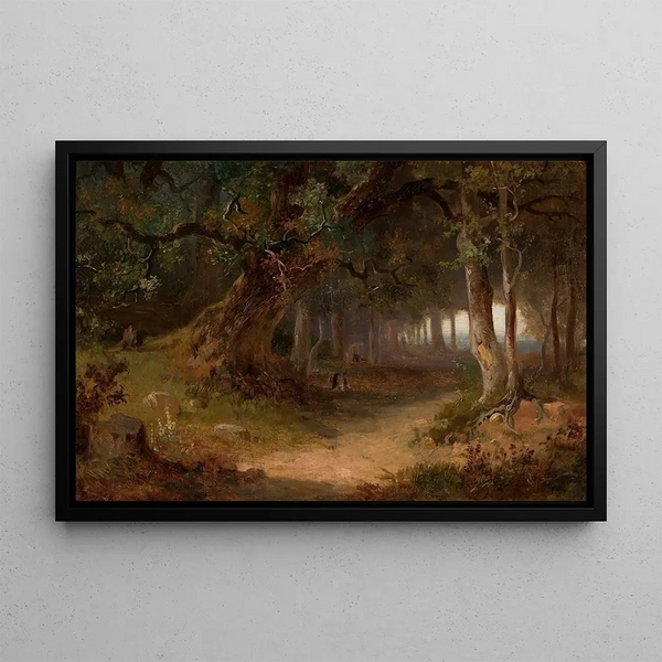 Forest Edge - Józef Szermentowski — framed artwork on a wall