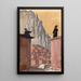 Kurdes sur le toit - Jāzeps Grosvalds — framed artwork on a wall