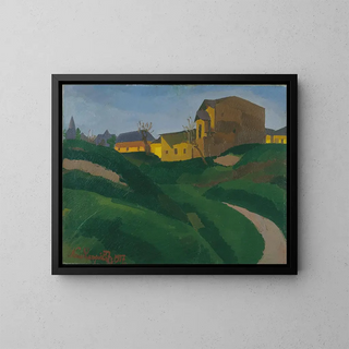 on the slopes of Gellért Hill - József Nemes Lampérth — framed artwork on a wall