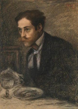 James Pitcairn-Knowles painting at the dinner table - József Rippl-Rónai — artwork view