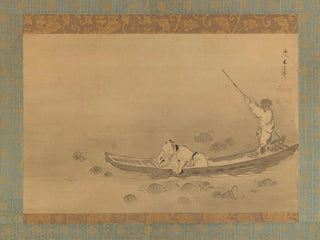 Zhou Maoshu admiring lotuses - Kaihō Yūsetsu — artwork view