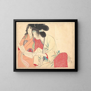 Love Letter Painting Kesobumi - Kajita Hanko — framed artwork on a wall