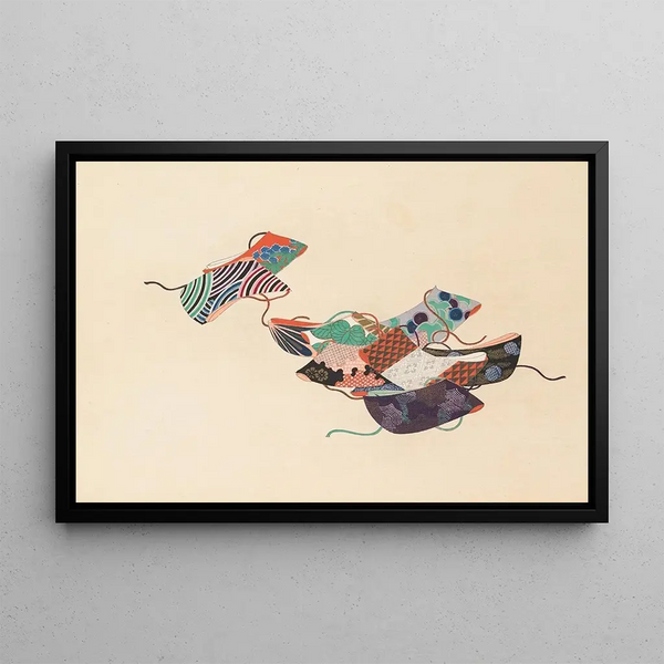 Mille herbes Pl08 - Kamisaka Sekka — framed artwork on a wall