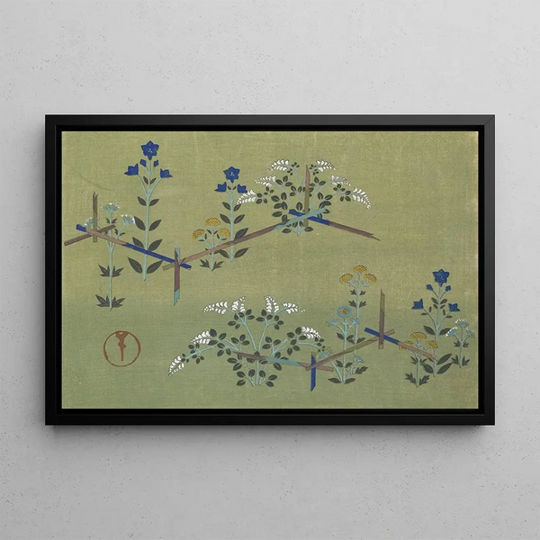 Mille Herbes Pl29 - Kamisaka Sekka — framed artwork on a wall