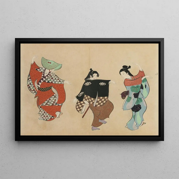 Dance Odori - Kamisaka Sekka — framed artwork on a wall