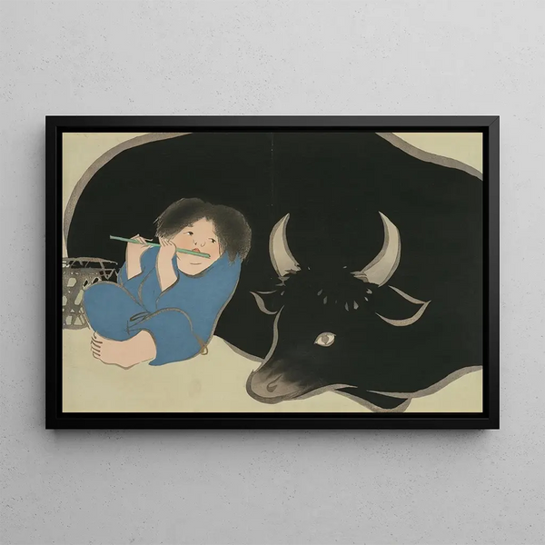 Bouvier Bokudo - Kamisaka Sekka — framed artwork on a wall