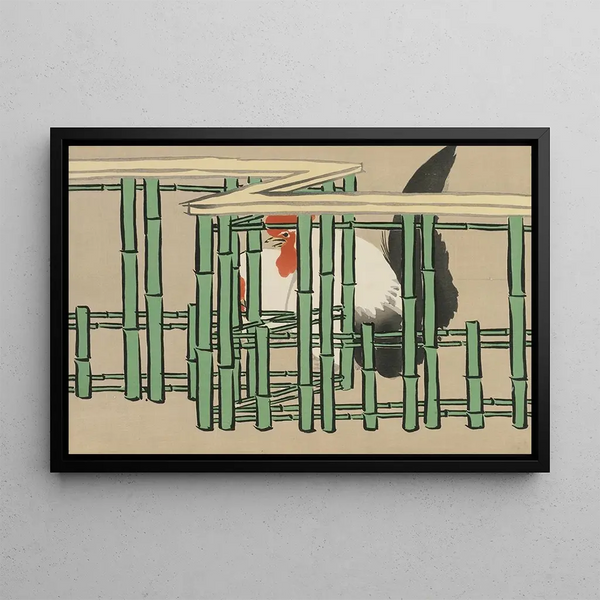 Coq Chabo - Kamisaka Sekka — framed artwork on a wall