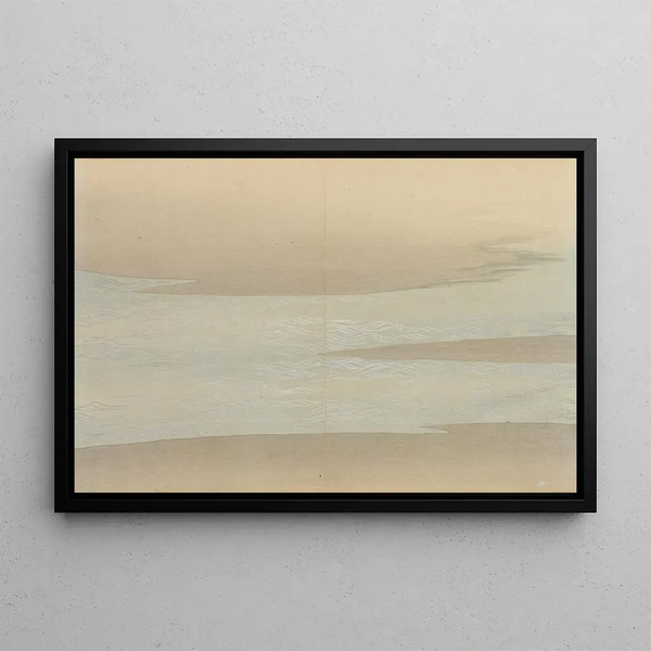 Petites vagues Komani - Kamisaka Sekka — framed artwork on a wall