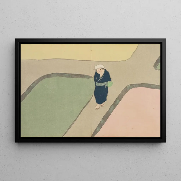 Champ de printemps Haru no tanomo - Kamisaka Sekka — framed artwork on a wall