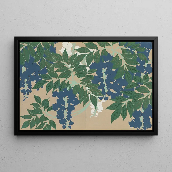 Wisteria Fuji - Kamisaka Sekka — framed artwork on a wall