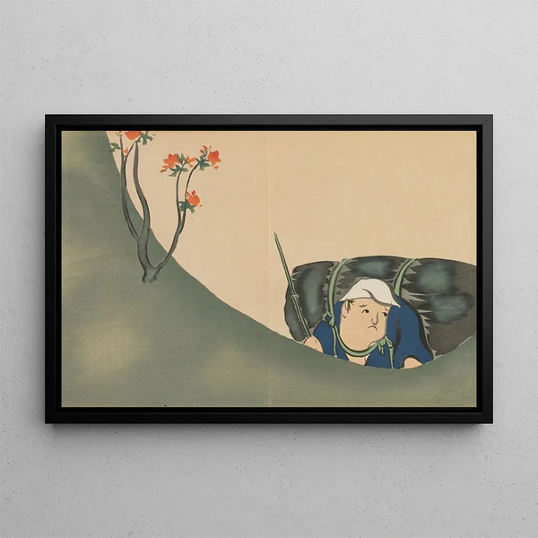 Bûcheron Shomu - Kamisaka Sekka — framed artwork on a wall