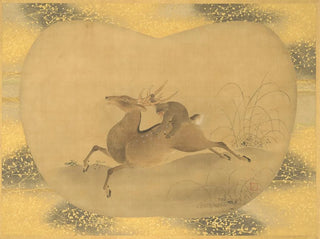 Monkey on a Deer - Kanō Tsunenobu — artwork view