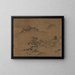 Chinese landscape painting - Kanō Chikanobu — framed artwork on a wall