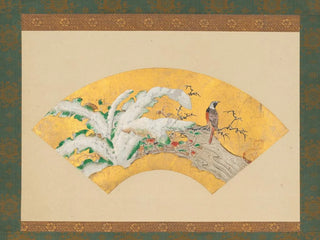 Plantain and Bird in the Snow - Kano Sansetsu — artwork view