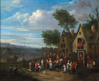 a landscape with peasants - Karel Breydel — artwork view