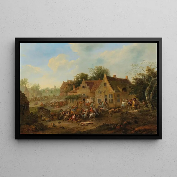 Tirailleurs à la périphérie des villes II - Karel Breydel — framed artwork on a wall