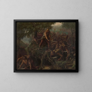 L'invasion romaine en Gaule - Karel De Kesel — framed artwork on a wall