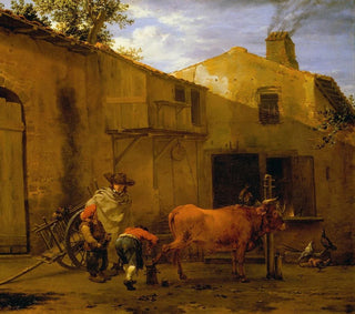 A farrier putting on a ox - Karel Dujardin — artwork view
