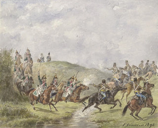 Dragons français et hussards autrichiens - Karel Frederik Bombled — artwork view