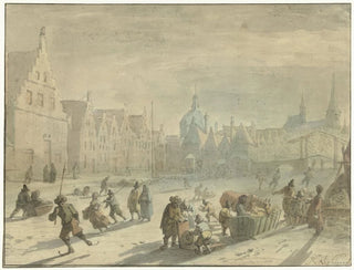 Galgewater in Leiden with ice entertainment - Karel Slabbaert — artwork view