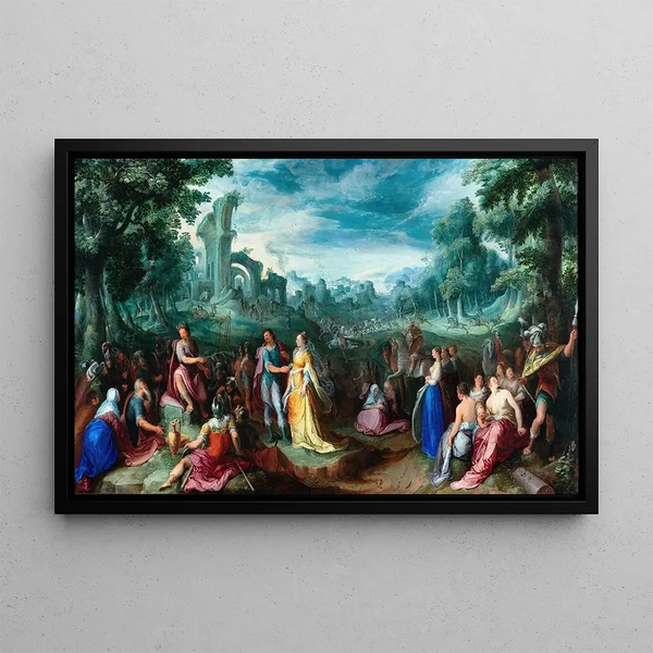 La Continence de Scipion - Karel van Mander — framed artwork on a wall