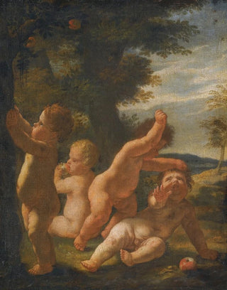 Karel krta - Four Putti Playing In A Landscape.webp
