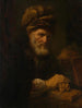 an old man with a fur hat - Karel van der Pluym — artwork view