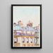House in Paris with a rainbow - Karin Luts — framed artwork on a wall