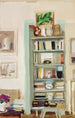 Shelf in the bedroom - Karin Luts — framed artwork on a wall