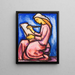 Stained glass design painting I - Karin Luts — framed artwork on a wall