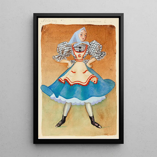 Kostmikavand for a woman from the market - Karin Luts — framed artwork on a wall
