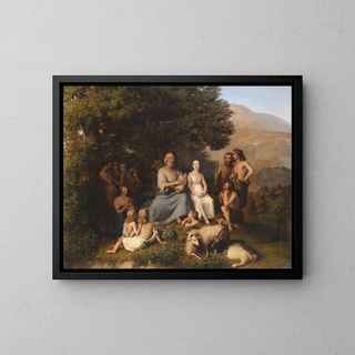 Homer Singing - Karl Becker — framed artwork on a wall