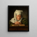 Old woman praying - Karl Brunner — framed artwork on a wall