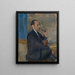 Portrait painting of the artist Gustav Wolf - Karl Dillinger — framed artwork on a wall