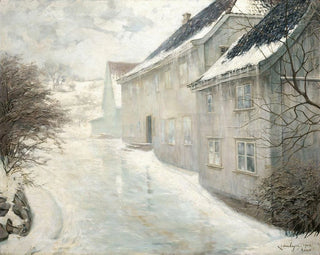 Snowy melting landscape - Karl Dornberger — artwork view