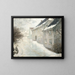 Snowy melting landscape - Karl Dornberger — framed artwork on a wall