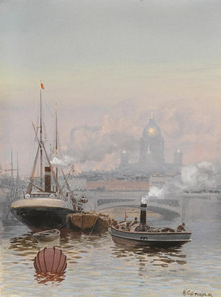 Karl Eduardovich Geftler - View Of Kazan Cathedral From The Neva.webp