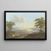 View of the Rheingau and the Rhine Plain, on the left Johannisberg - Karl Franz Kraul — framed artwork on a wall