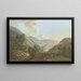 Petit village dans la vallée du Rhin - Karl Franz Kraul — framed artwork on a wall