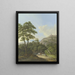 Rich Landscape with Water and Forest - Karl Franz Kraul — framed artwork on a wall