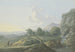Landscape of foothills with view of a small town - Karl Franz Kraul — artwork view