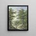 Exit from the forest with a view of the cornfields and a village - Karl Franz Kraul — framed artwork on a wall