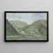 Vallée de la Wiesental près d'un pont avec un groupe de maisons - Karl Franz Kraul — framed artwork on a wall