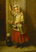 Portrait of a young girl with a bucket - Karl Friedrich Boser — artwork view