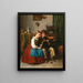Children with writing boards - Karl Friedrich Boser — framed artwork on a wall